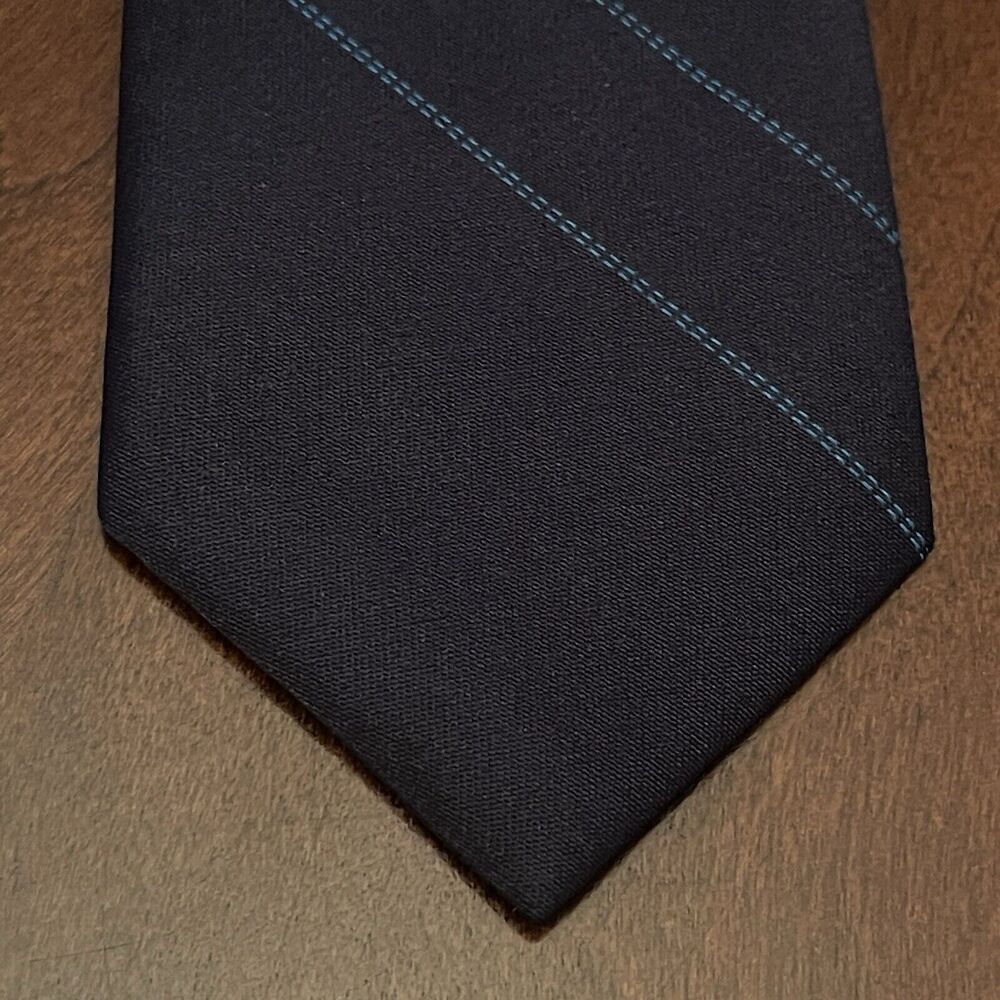 Vintage Gents Blue 100% Polyester Men’s Neck Tie